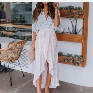 Mustard seed faux wrap dress